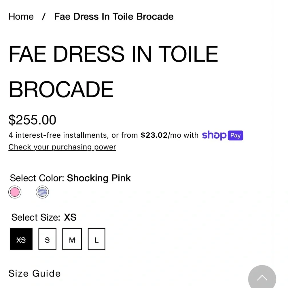 Amanda Uprichard Fae pink toile XS - Picture 2 of 5